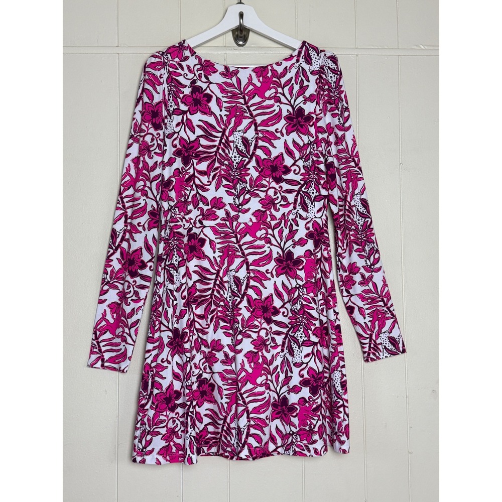 Lilly Pulitzer Womens Anne Skirted Floral Romer Preppy Pink Size L Coastal Boho - Picture 4 of 9